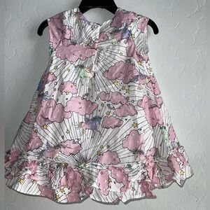 Girl Pastourelle by Pippa & Julie Unicorn & Cloud Print Dress
